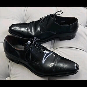Mezlan 1968 DUKE II Derby Black Leather Mens Dress Shoes 9